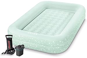 Intex Kid's Travel Air Mattress with Raised Sides, 120V Pump