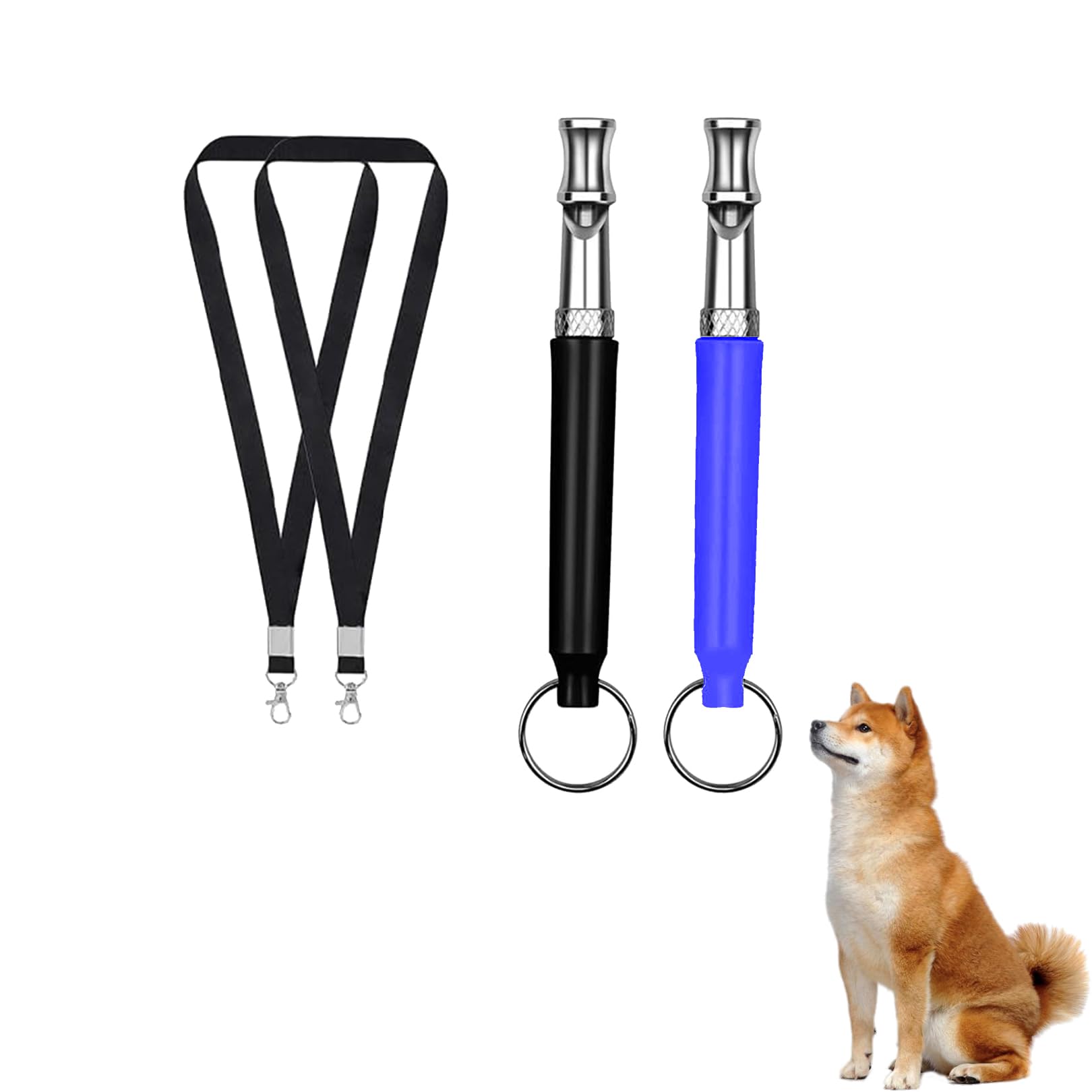 Lot de 2 Sifflets pour Chien Rütter Rückruf,Sifflet pour Chien Silencieux à Haute Fréquence,Sifflet Ultrason Chien Anti Aboiement,Aides à L'éducation pour Chiens,Sifflet D'aide au Rappel pour Chiens
