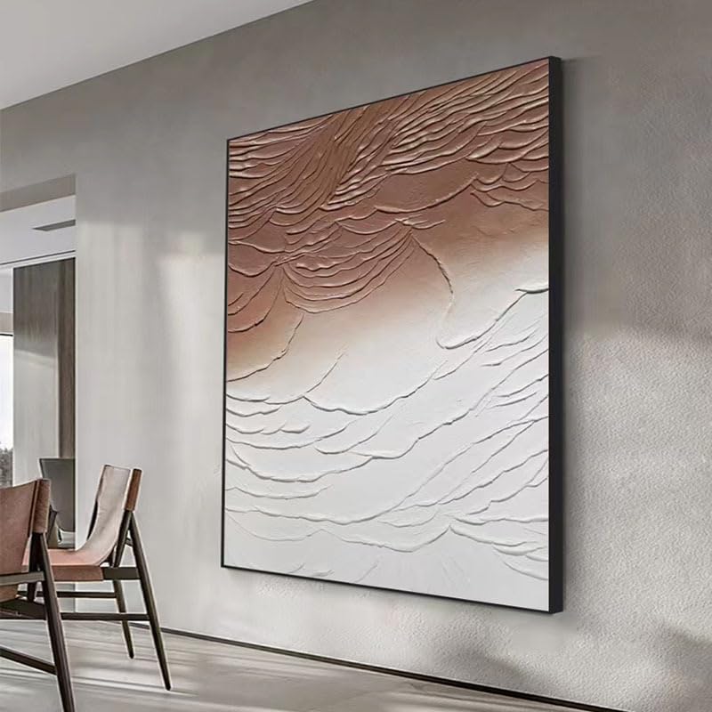 Amazon.com: Ecqizer 现代极简油画手绘立体抽象挂画玄关走廊餐厅