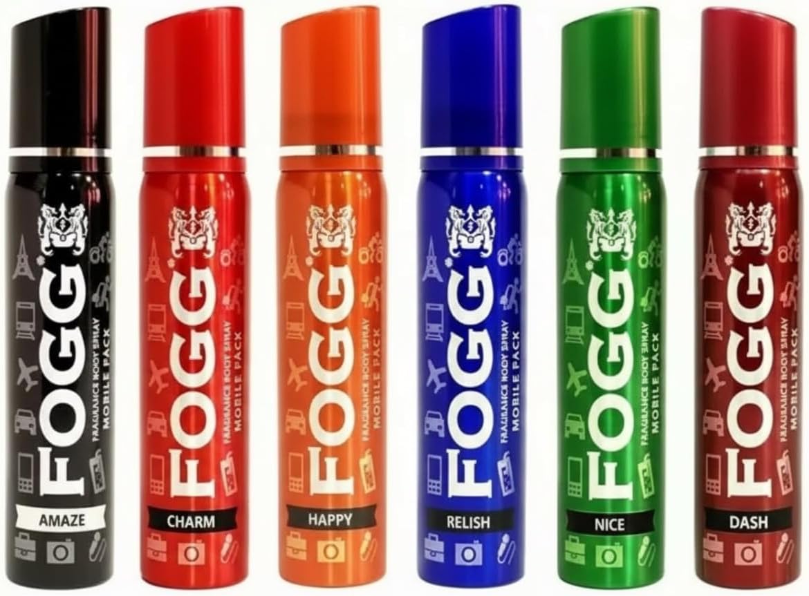 Men & Women Body Spray Pocket Deo, Charm, Happy, Dash, Nice & Relish 25Ml X 6 Liquid Fresh Scent Deodorant Spray - & (150 Ml, Pack Of 6)