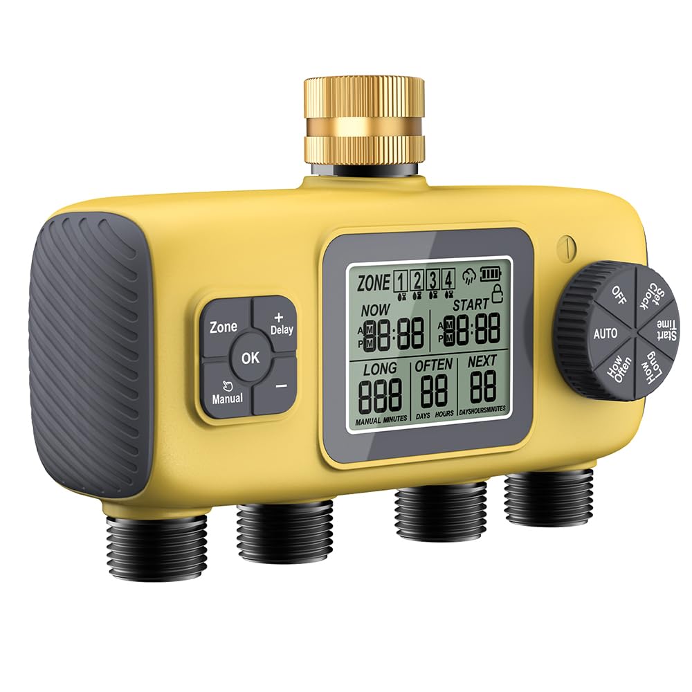 Programador De Riego 2 Salidas Independientes | Temporizador Automático Con Retardo Por Lluvia | Para Jardín Y Huerto