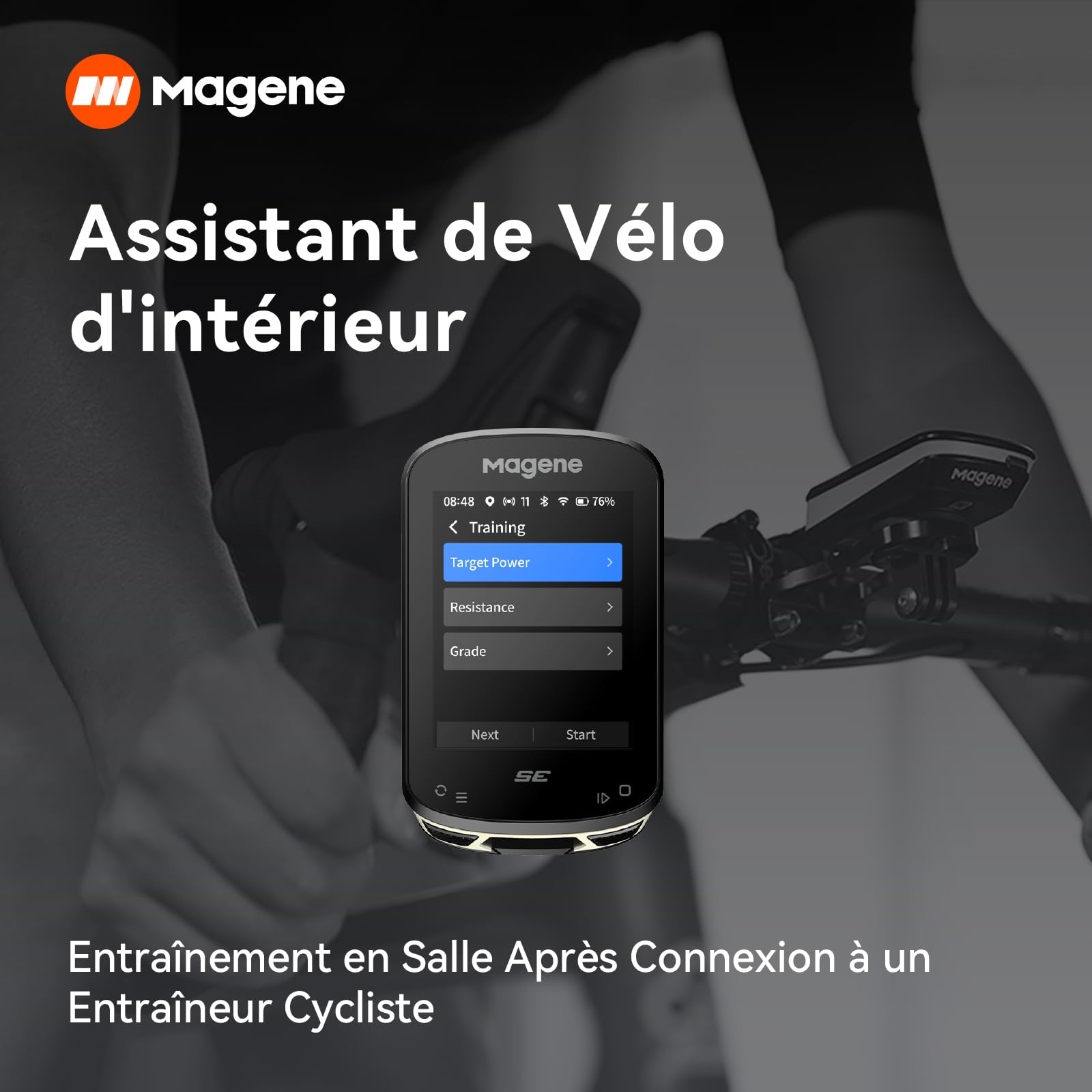 Magene C506SE Compteur Vélo GPS sans Fil, Écran Couleur Étanche de 2,4'', Navigation Routière, Bluetooth&WiFi, Données Personnalisées, 11 Langues