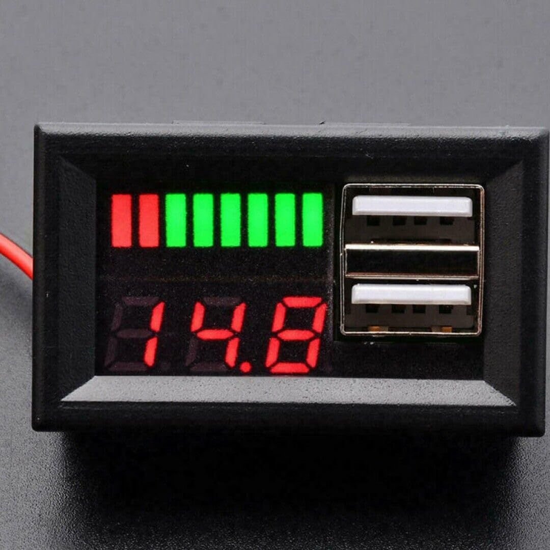DHRUVPRO Digital Display Dual USB LED 12V Car Voltmeter Battery Voltage Meter Tester (B0CMR5TVF9) Amazon Price History, Amazon Price Tracker