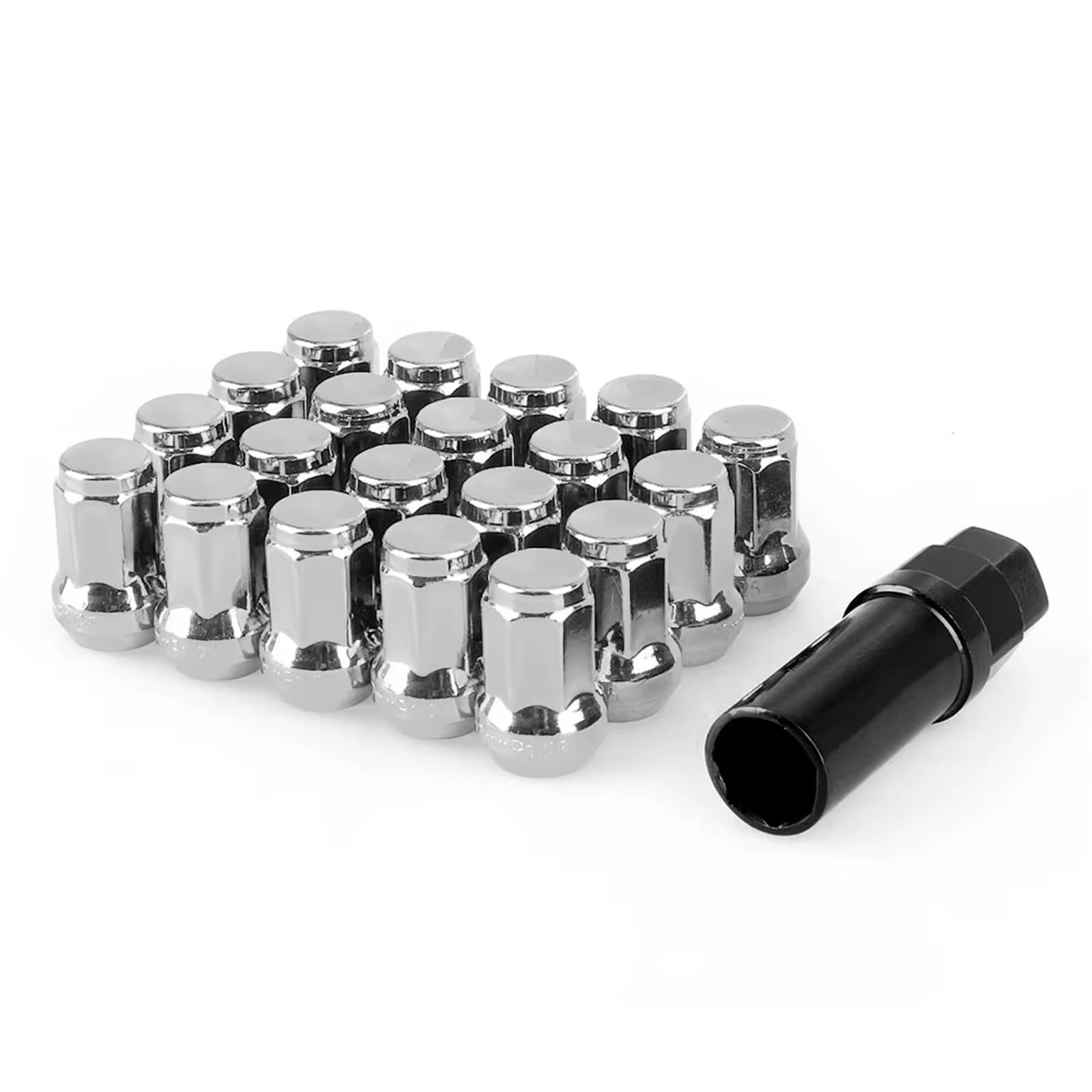 Tuercas de bloqueo heptagonal en hierro silver de 32mm para llanta de rayos Infiniti J30 5