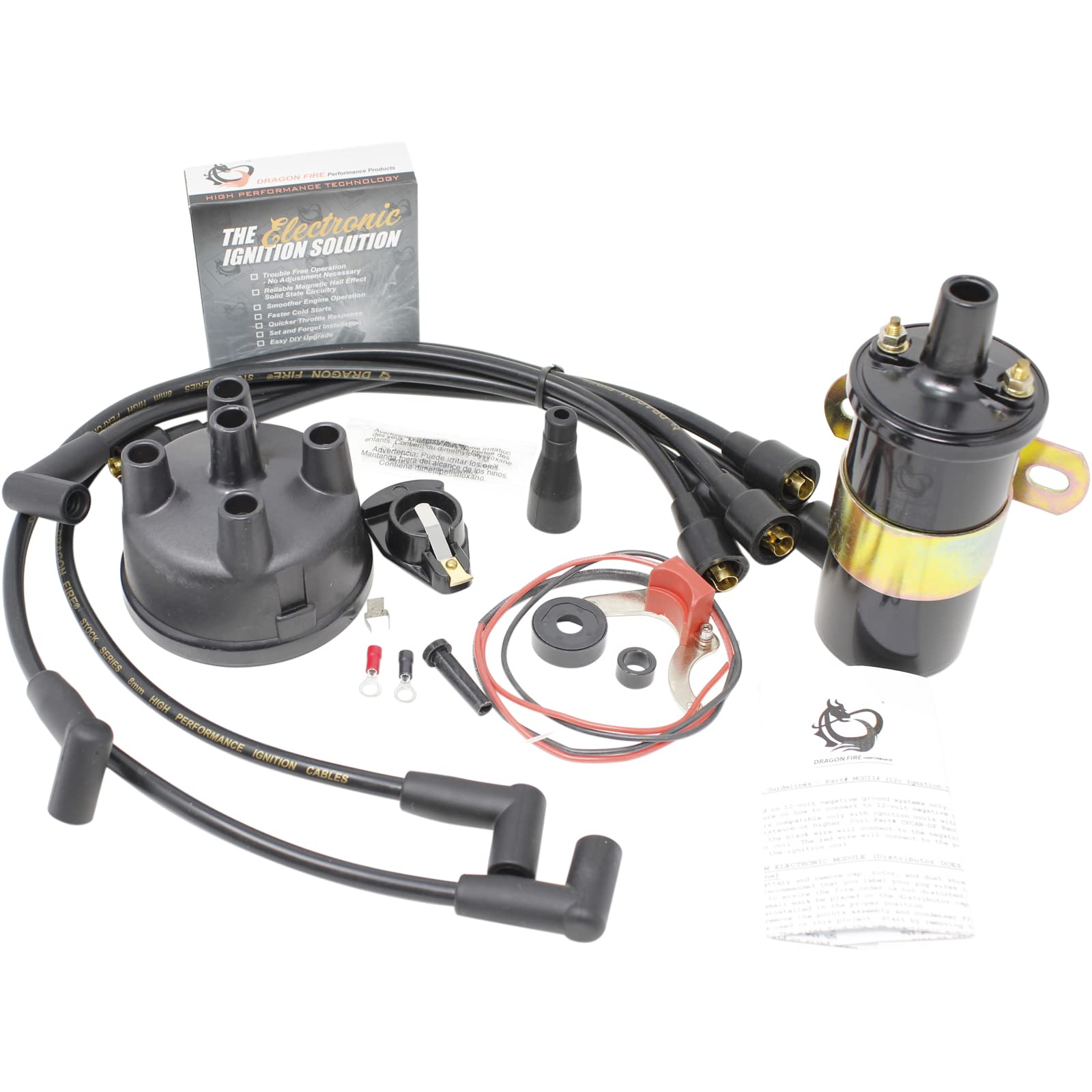 Amazon Com Electronic Ignition Conversion Kit For Side Mount Distributors Compatible With Ford 4 Cyl Single Point 12v Negative Ground Tractor Models 8n 500 800 Series 1244a Oem Fit Kit 1514 Automotive