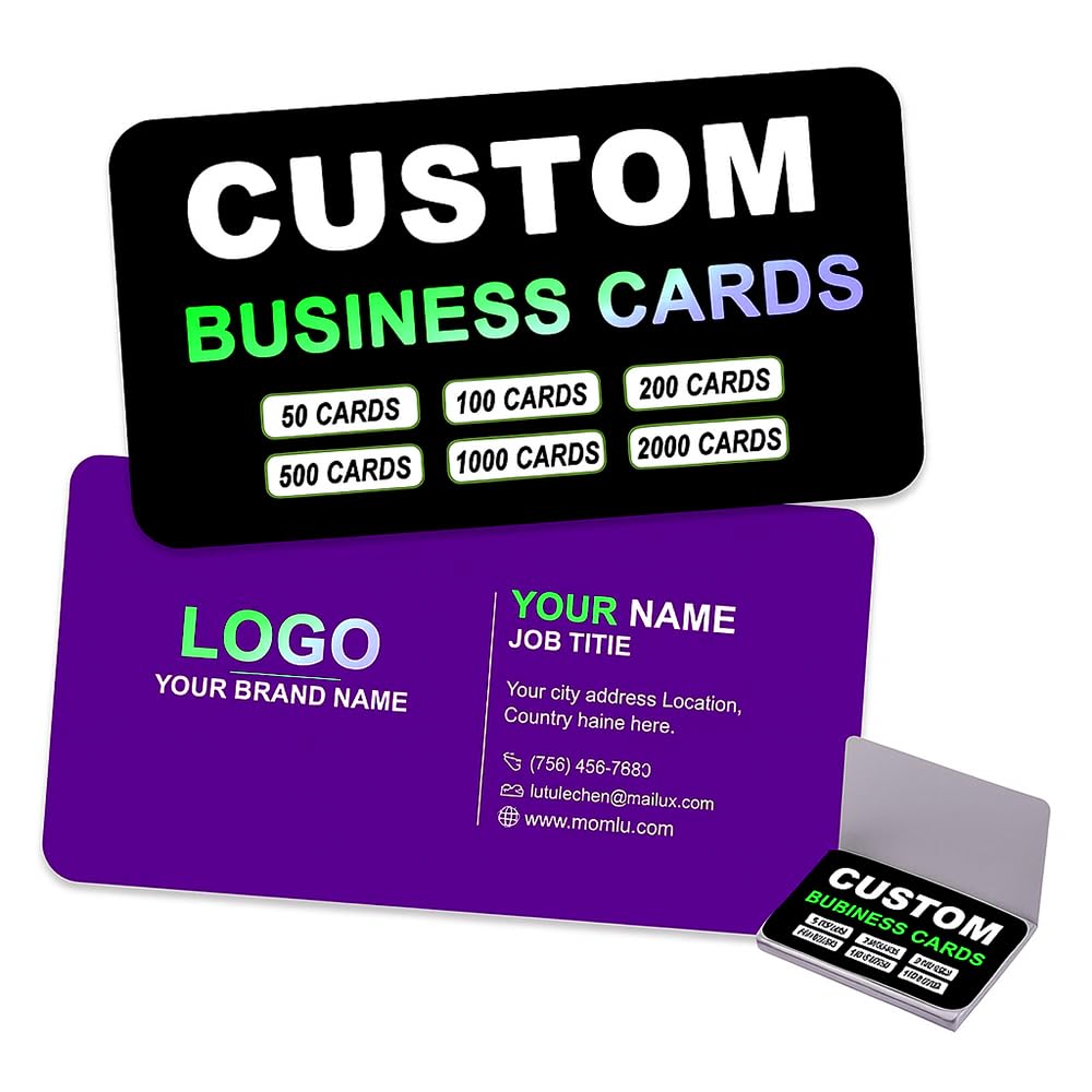 Custom PVC Business Cards, Personalized Plastic Cards with Photo/Text/Logo, Waterproof Double-Sided Printing, 0.38mm Thick Round Cards