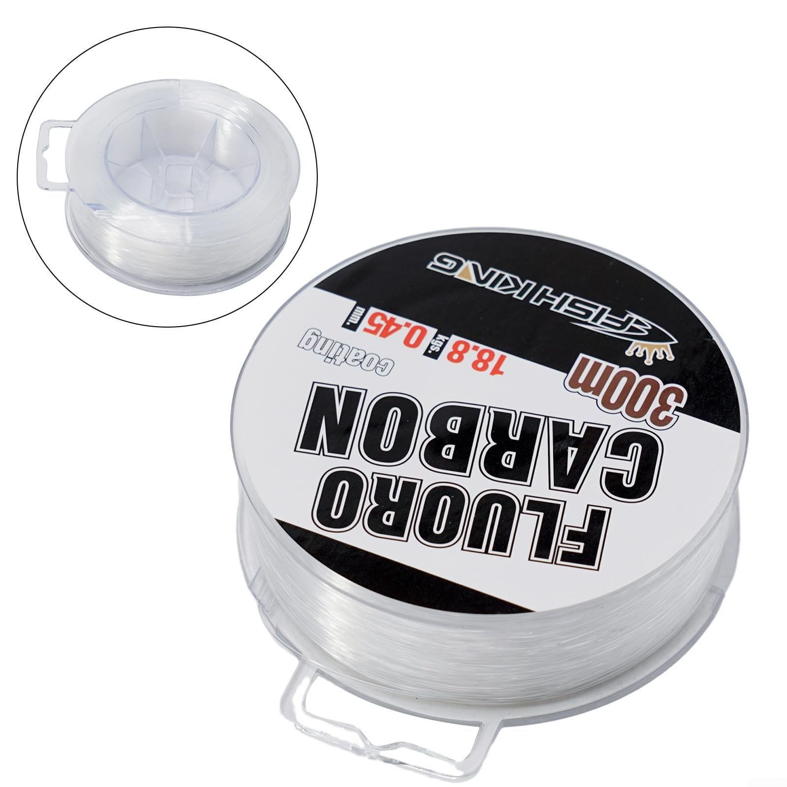 Lenza da pesca in fluorocarbonio, 300 m, invisibile, in fibra di carbonio, per acqua dolce e salata, resistente all'abrasione, filo per lenza da 0,3 a 0,5 mm