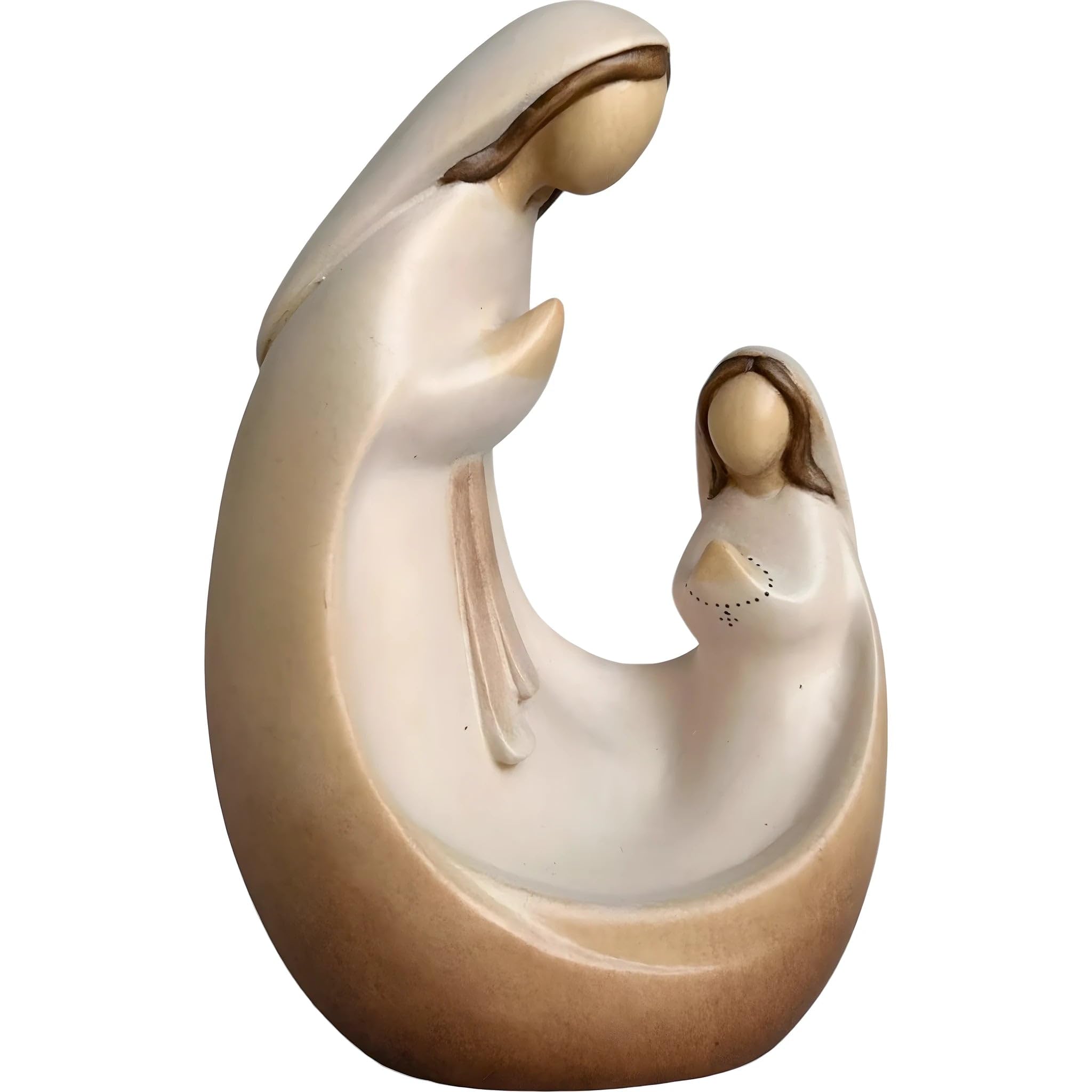 Dolfi Madonna z drewnianymi bernadettami, 7 cm, naturalne drewno w Val Gardena | Figurka szopki