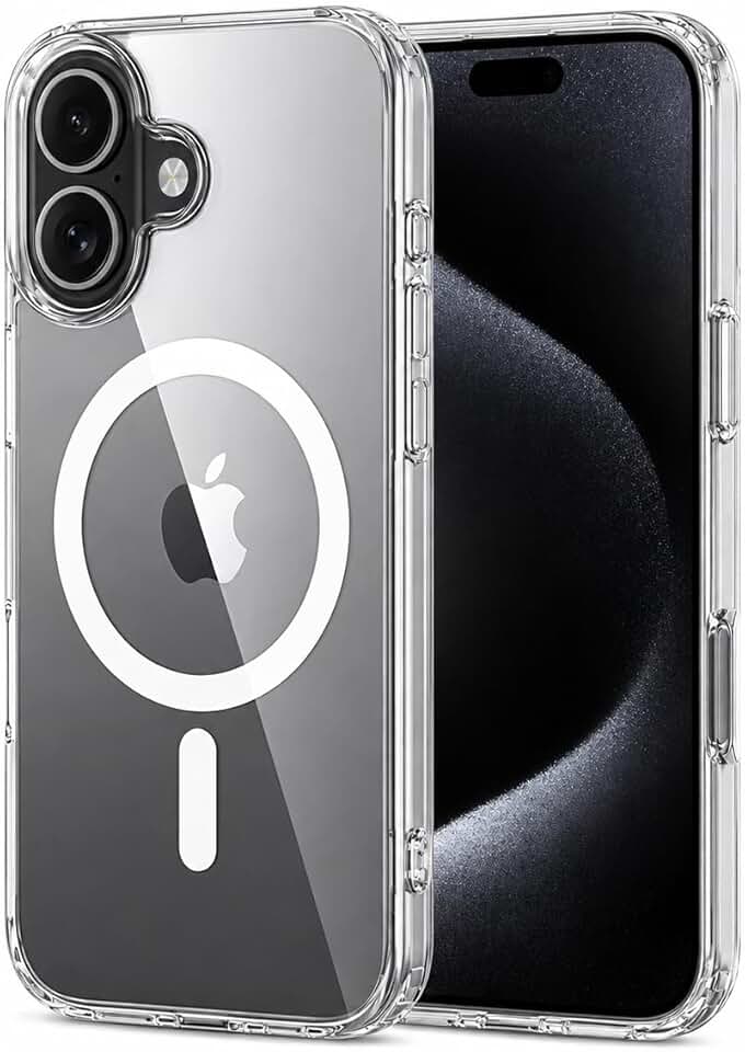 Capa Magnética para (Iphone 17) Transparente Premium compatível com Mag-Safe Anti Impacto e Anti Amarelamento (Iphone 17)