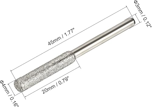 Miniatura 2 de PATIKIL Afilador de motosierra de diamante de 532 pulgadas, paquete de 16 herramientas de afilado para pulir piedra, color plateado