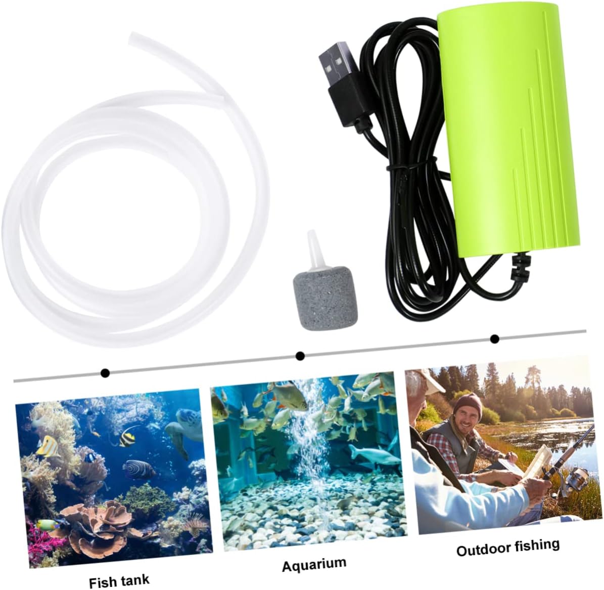 DOITOOL 3pcs Mini Pump Save Mute Oxygen Portable Air Supplies Fish Tank Energy Compressor Saving Aquarium
