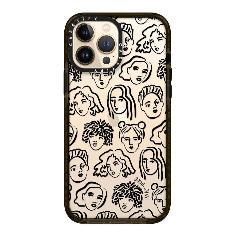 CASETiFY インパクトケース iPhone 13 Pro Max - Black Portraits By Bodil Jane - クリア ブラック