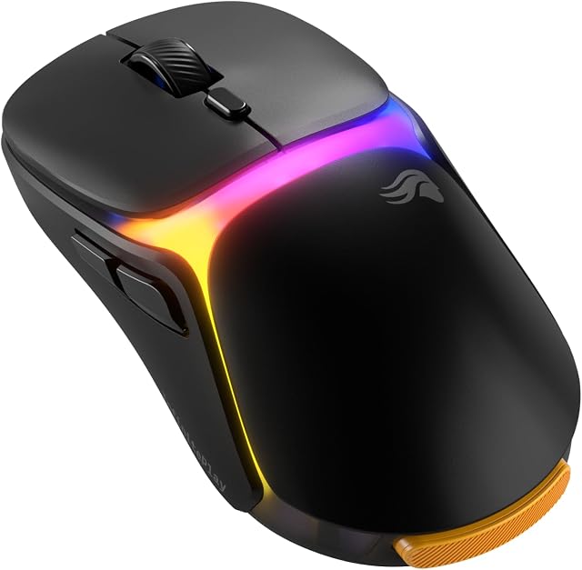 Glorious Gaming Model O3 Wireless Gaming Mouse - InfinitePlay Swappable Battery, 130H Battery Life, 8k Polling, 130M Optical Switches, Ultralight 66g, 30K DPI Optical Sensor, RGB - Black