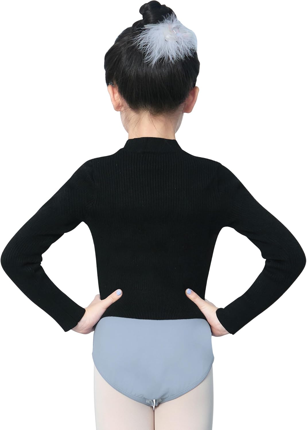 Dayrose Girl's Ballet Sweater, Soft Long Sleeve Girls Active Sweater, Pullover Girls Dance Sweater for Ballet/Warm Ups - Image 4