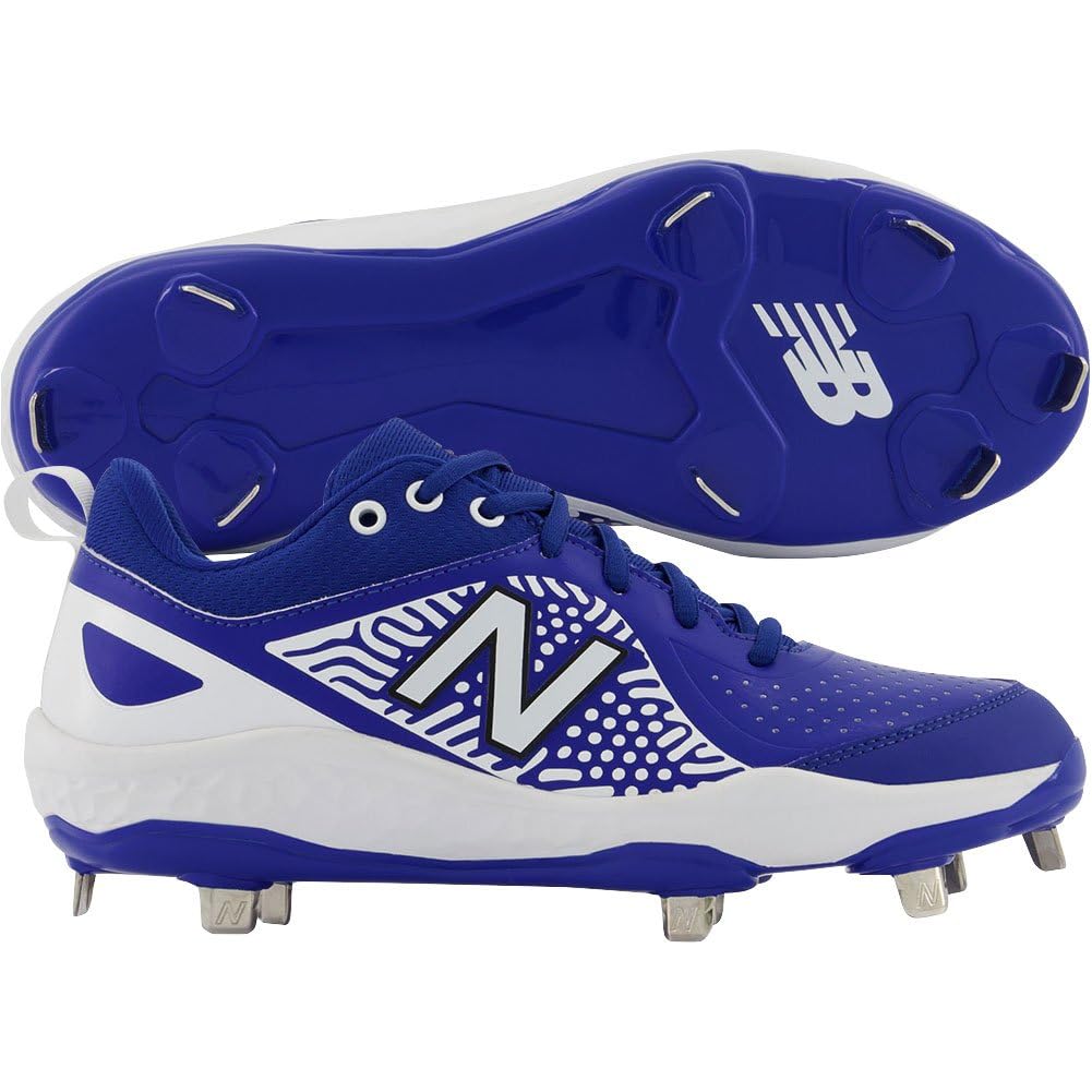 New Balance Women's Fresh Foam Velo V2 Metal Softball Shoe, Team Royal/White, 8.5