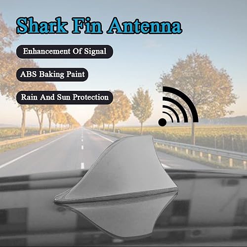 Miniatura 6 de ASUBHA Cubierta de antena de aleta de tiburón para automóvil, elegante antena de tiburón para decoración de automóvil, cubierta de antena