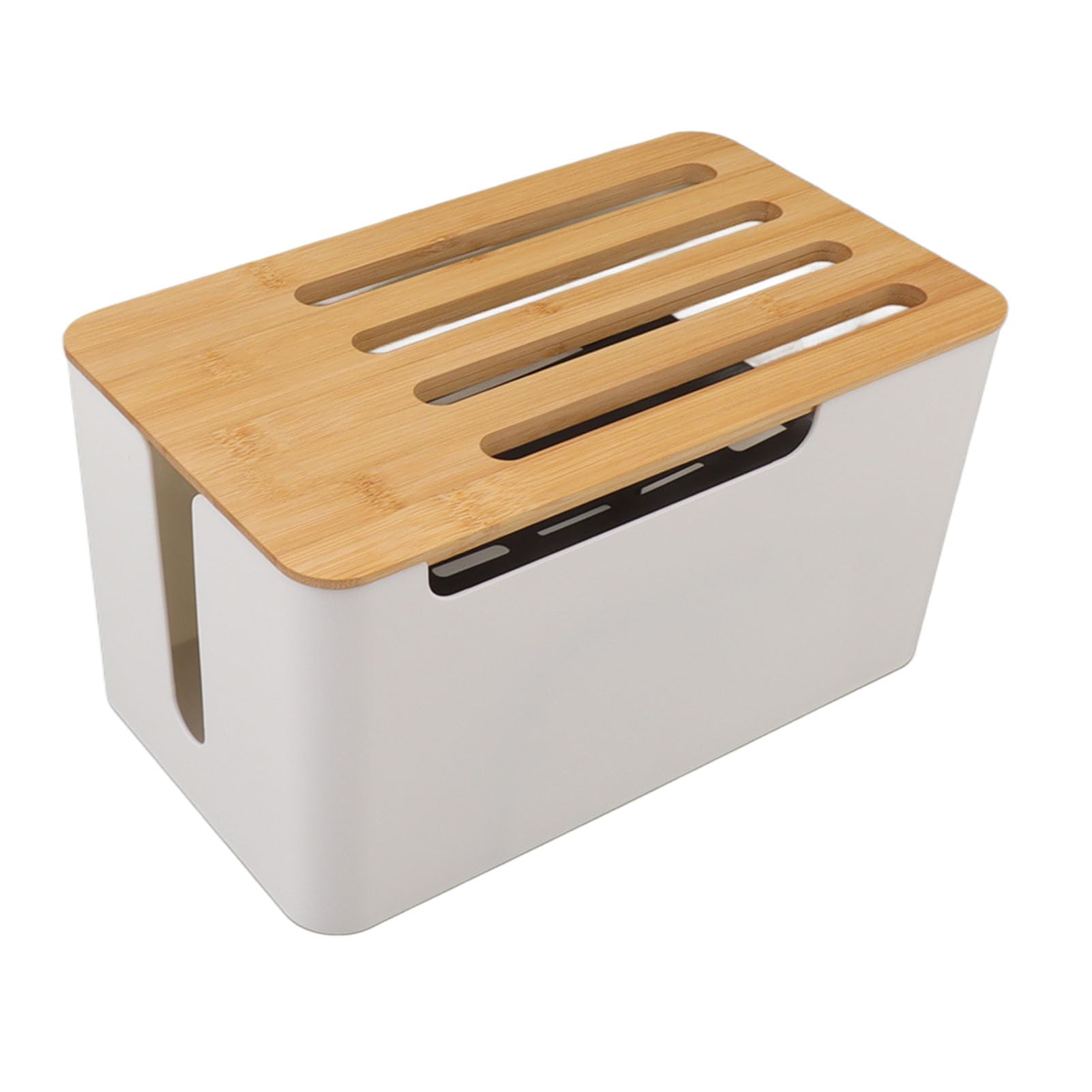 Haofy Organizador de Enrutador WiFi Caja de Almacenamiento de Enrutador Estable de Plástico de bambú Antiarañazos