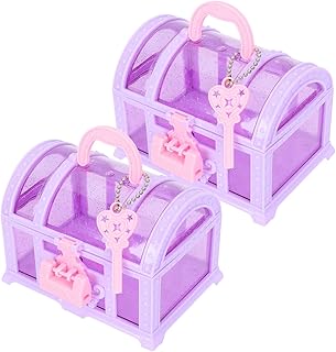Alipis Childrens Jewelry Box 2Pcs Kids Jewelry little girl treasure box pretend treasure box baby girl treasure chest Box Toy Princess Kids Jewelry Organizer