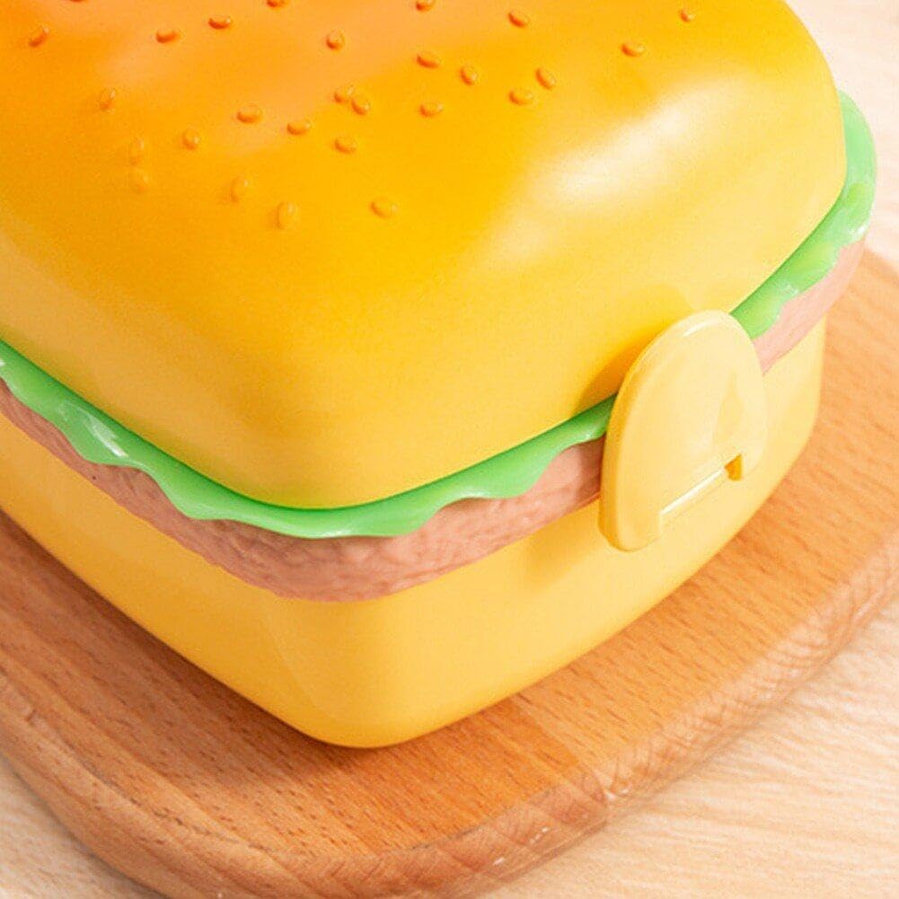 Bento Box Cartoon Per Bambini - Cute Burger Design Microonde Sicuro - Foto 9