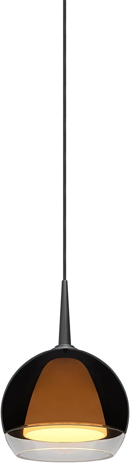 223905mc/MP - Matrix LED Pendant with 4" Canopy - Matte Chrome Finish with Smoky Metal Glass Shade