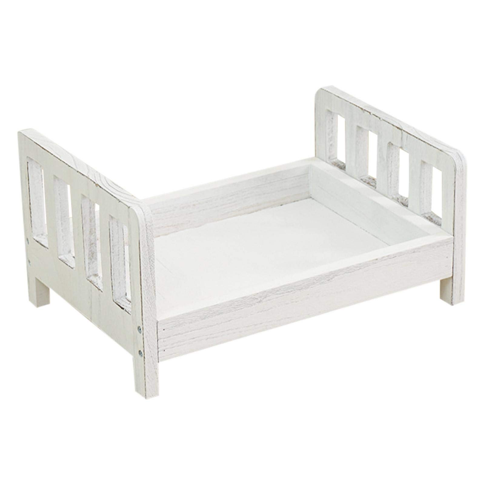 smashing Recién nacido pequeña cama de madera bebé fotografía accesorios cuna cama pequeña fotografía estudio foto cuna