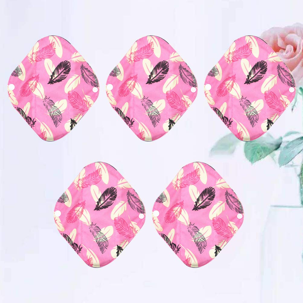 Assorbenti Mestruali Lavabili in Fibra di Carbone, 5 Pezzi | Riutilizzabili, Facili da Pulire, per Donne, Confezione da 5, Uso Quotidiano