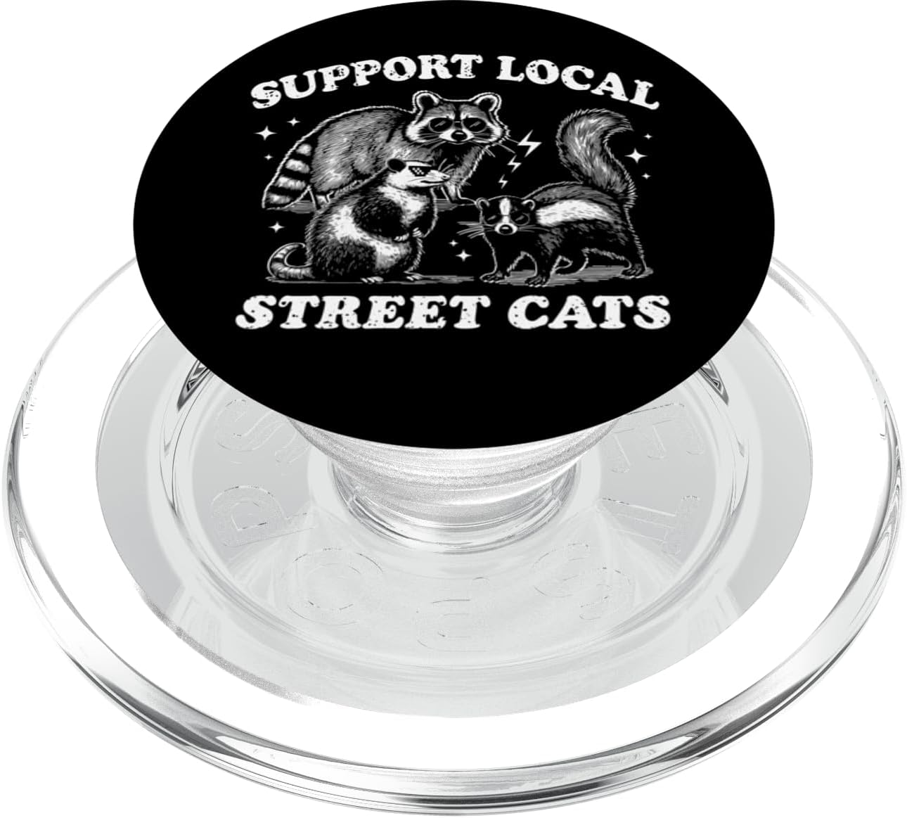 Support Local Street Cats Nocturnal Animal PopSockets MagSafe PopGrip for iPhone
