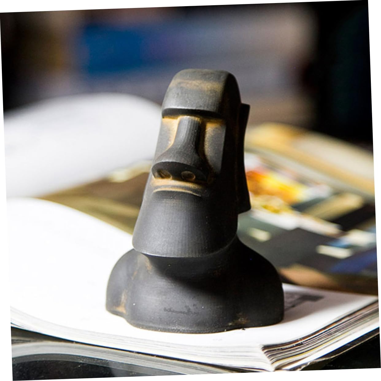 POPETPOP Statua Moai Decorazione Per e Statuetta Per Ed Per Scrivania e Domestici