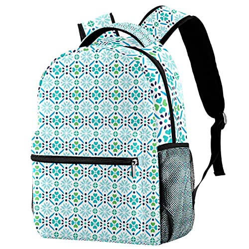 Sac à dos de voyage vert hivernal pour sorties scolaires et vacances