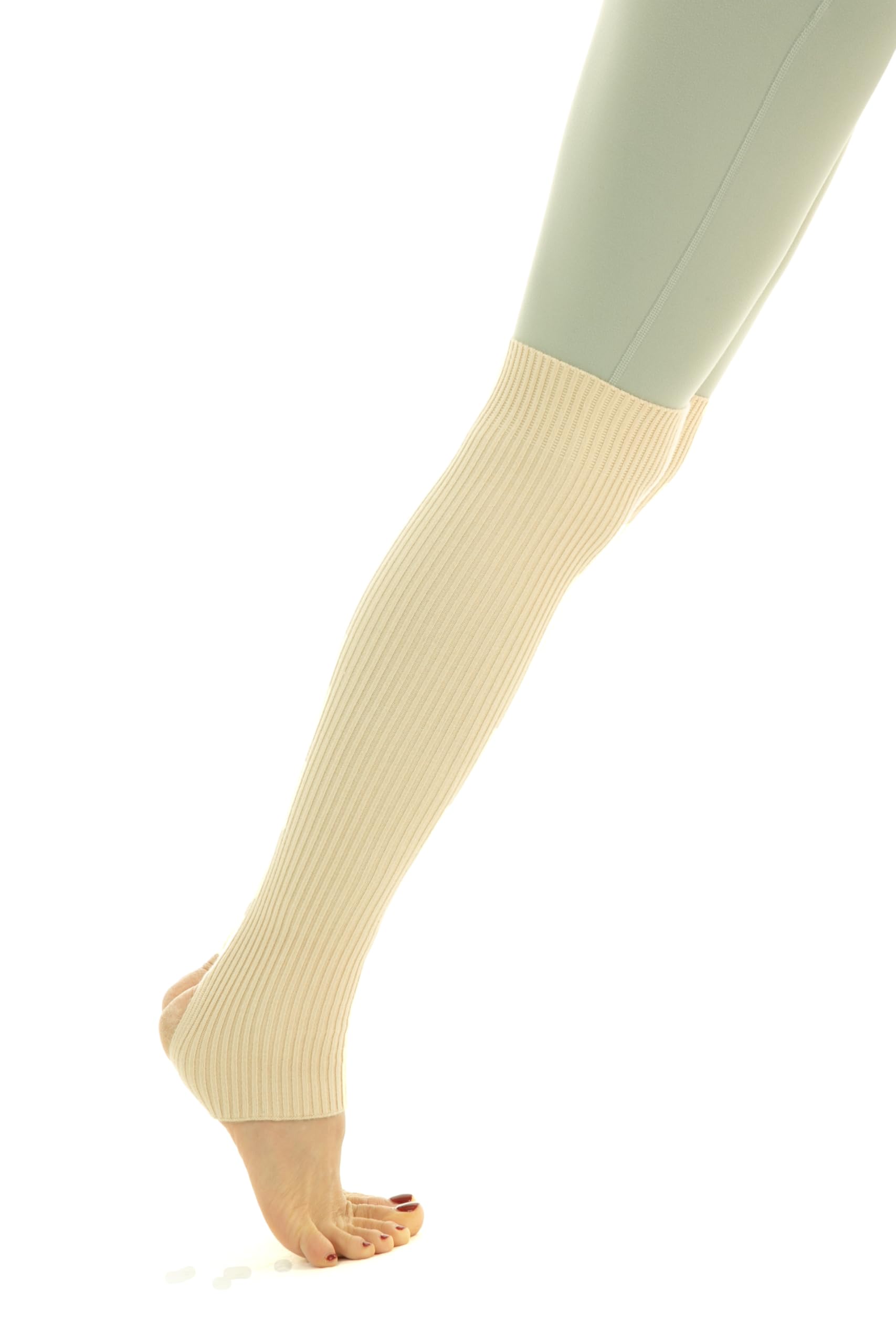 SERICI Leg Warmers & Socks for Women's Dance & Yoga - Open Toe & Heel - Eighty's 80s Ribbed Party & Sports Socks