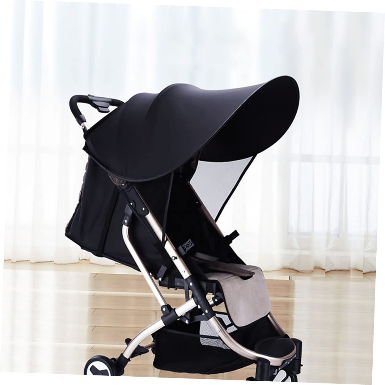 Copertura Completa Parasole per Passeggino Nero Protezione UV