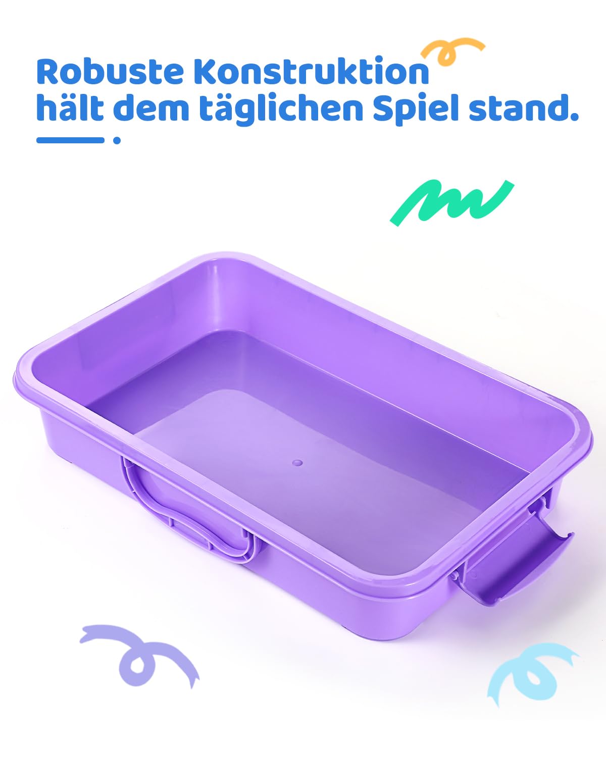 Stapelbare Plastic Zandbak Set Met Deksel Stickers Stapelbare Plastic Zandbak Set Met Deksel Stickers