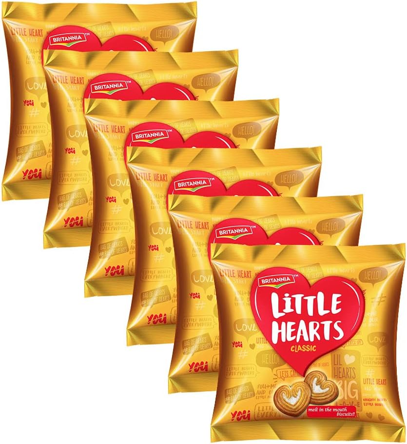 Britania Little Hearts Biscuit 75gms x6
