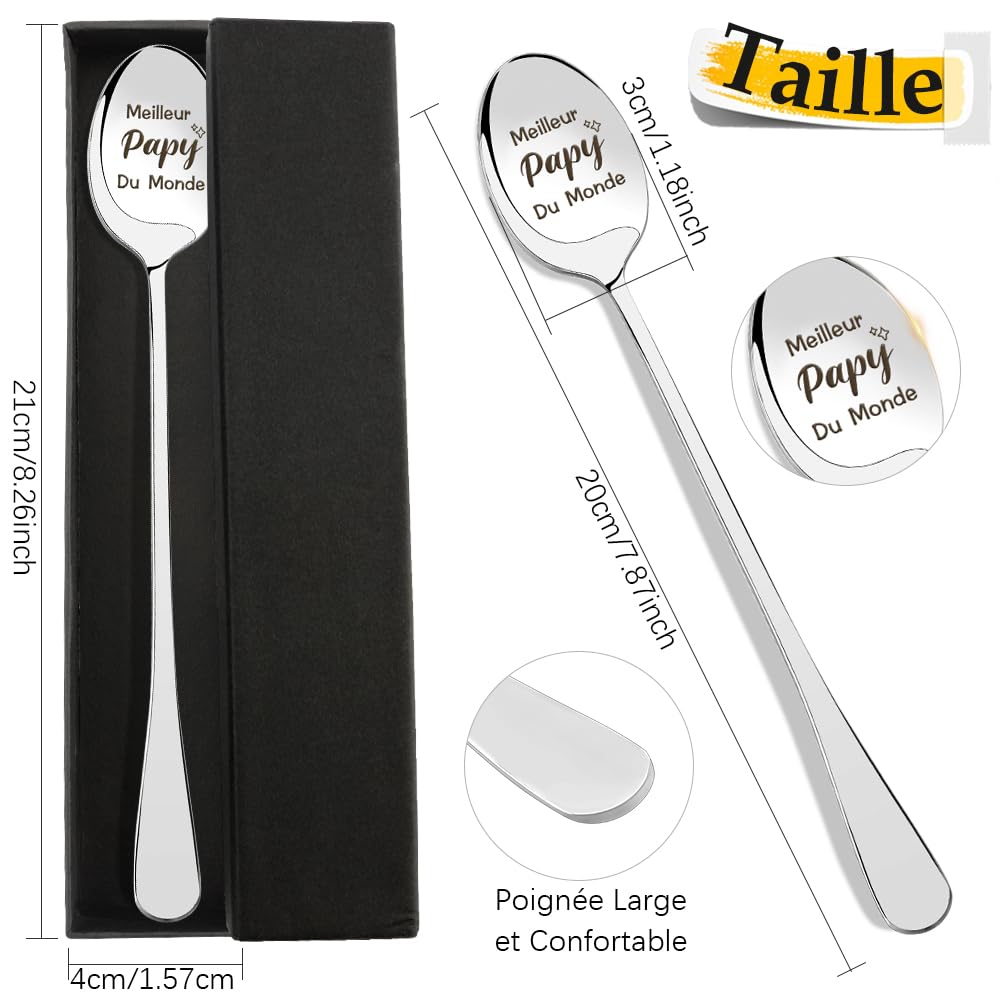 Cadeau Fete Des Grand Pere,Cadeau Papy,Cadeau Grand Pere,Cadeau Papi, Cuillère De Grand Pere,Cadeau Fete Des Papy,Cadeau Grand Parent,Cadeau Noel Papy