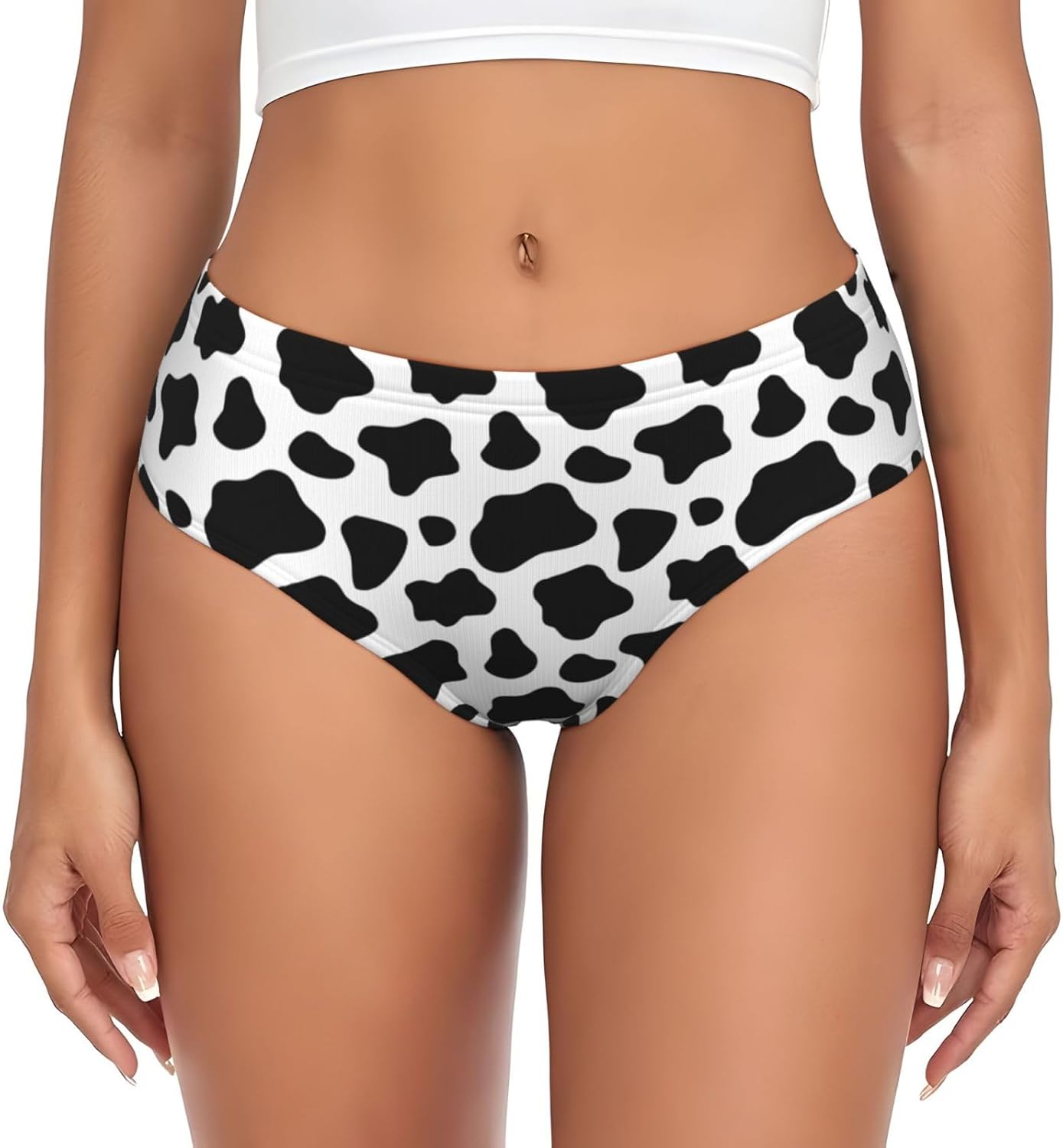 Cow Pattern Women'S Underwear Brief Hipster Panties