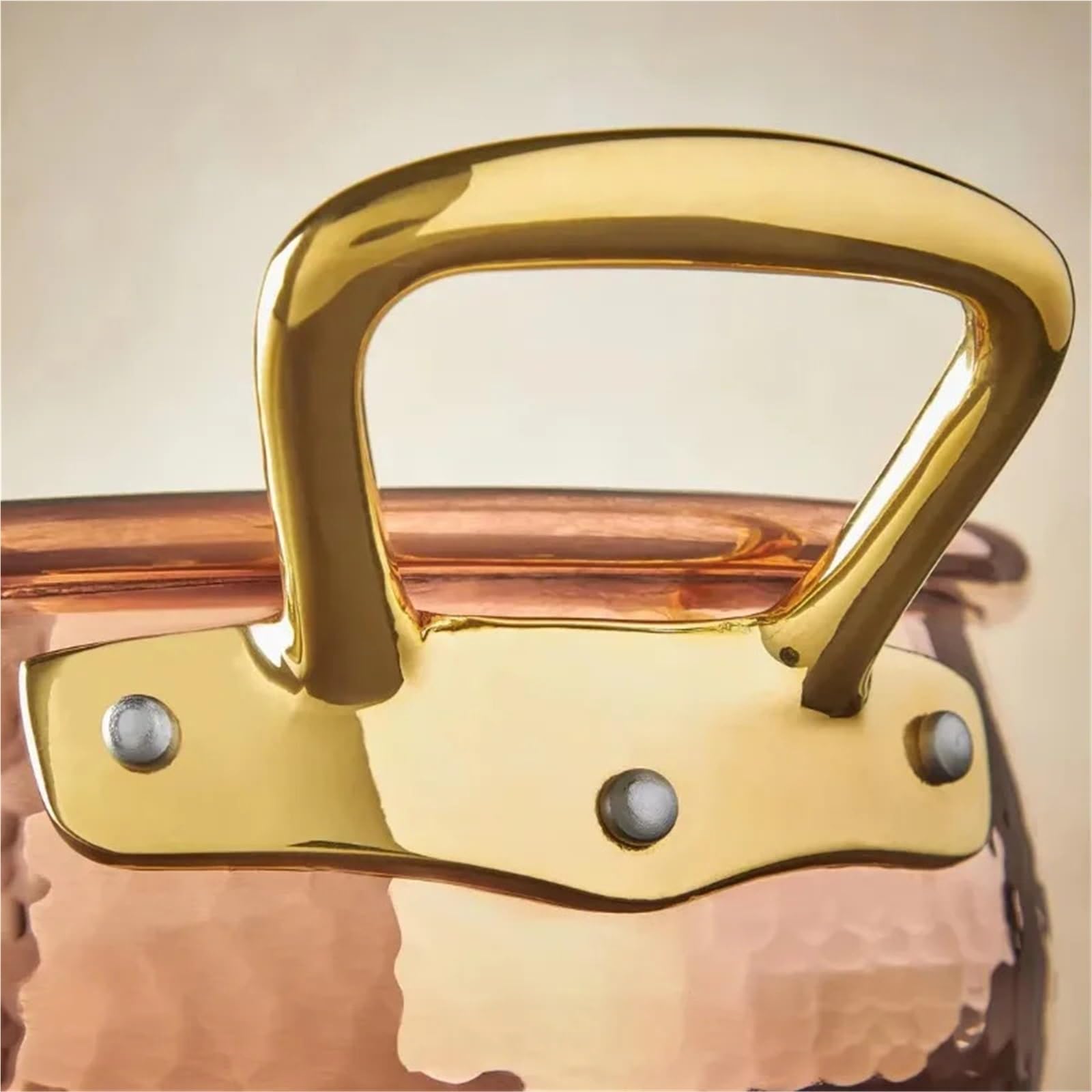 Hammered Kupfertopf Handgehämmerter Kupfertopf, Küchenutensilien mit Edelstahlabdeckung for Gourmetküchen