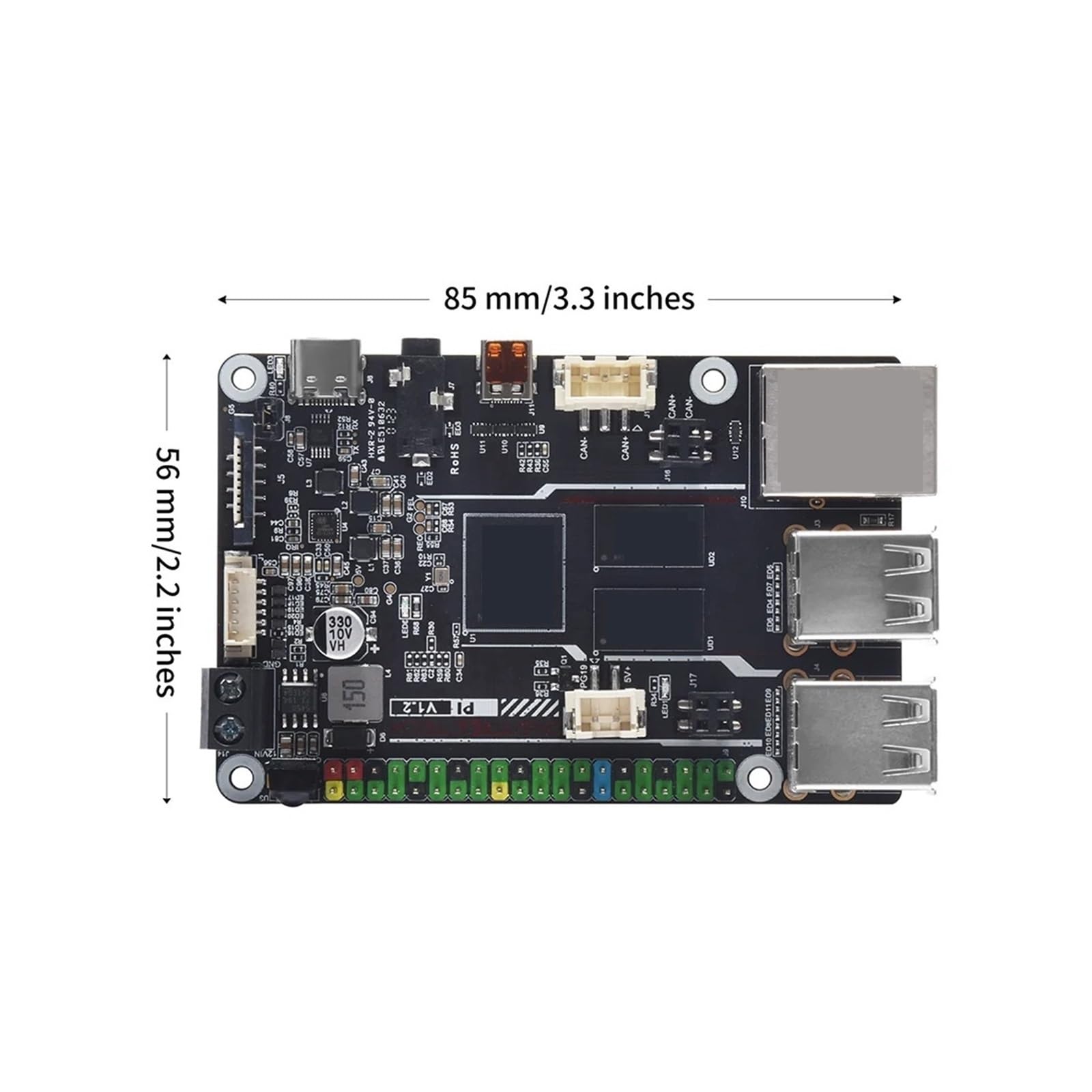 Processore Quad Core BIGTREETECH BTT PI V1.2 Con WiFi 2.4G 40 Pin GPIO VS Raspberry PI, Compatibile Con Klipper, Stampante 3D I3 CoreXY Utente Fai Da Te(BTT PI With U2C)