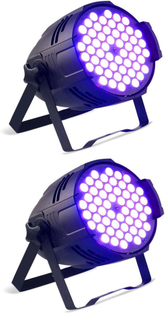 MLD Led Par Light, 54 Par DJ Lights Disco Party, Stage Lighting, Weddings and Functions (Size 54 Dj par,colour- RGB) Pack of 2