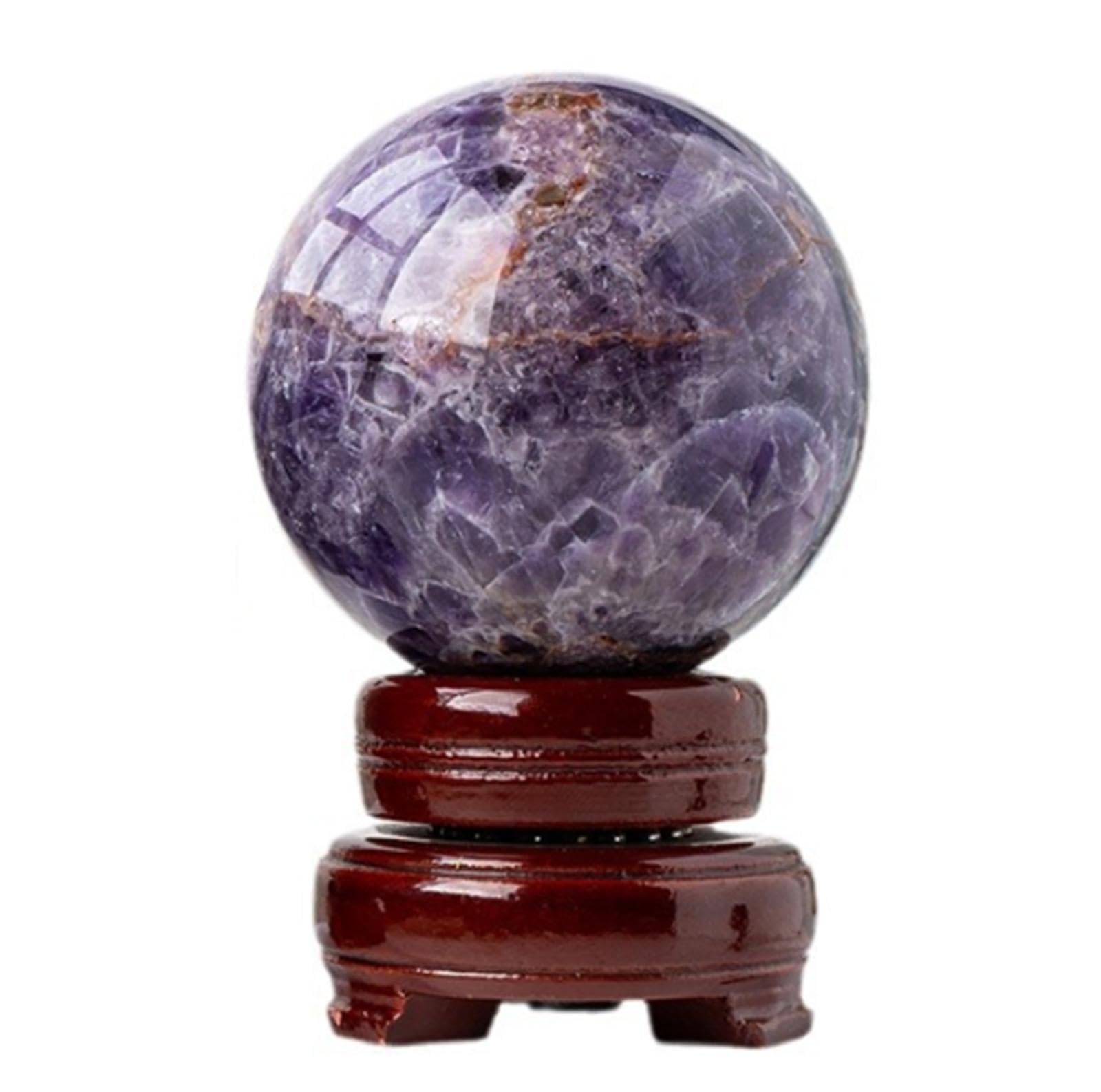 BJXKHFPIV Amethyst Crystal Ball | Crystal Sphere| Crystal Decor Sphere| Sculpture Figurine Gemstone Ball| Crystal Divination Sphere,7-7.5cm