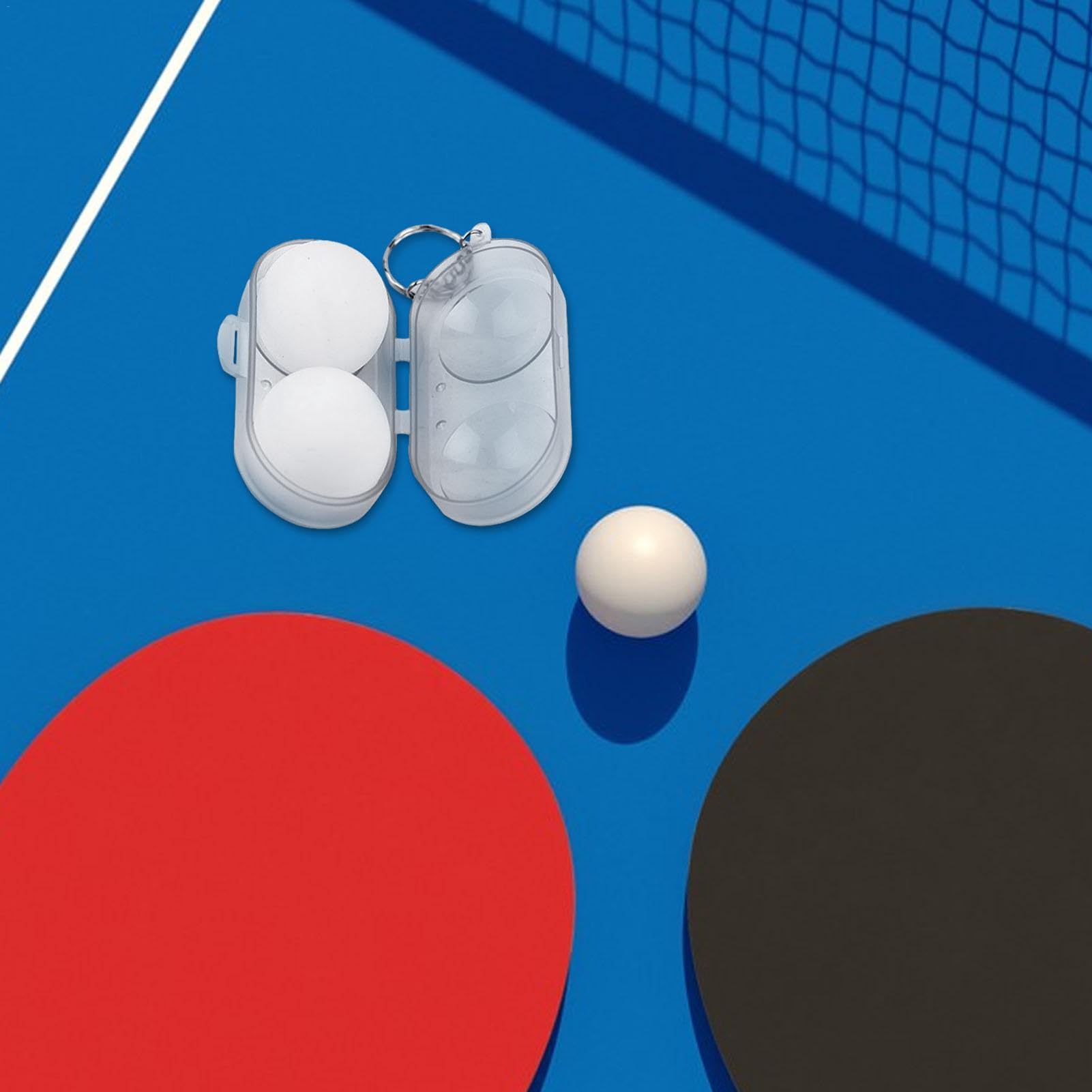 Boîte De Rangement Pour 2 Balles De Ping-pong - Transparent, Porte-clés, PP Durable, Compact