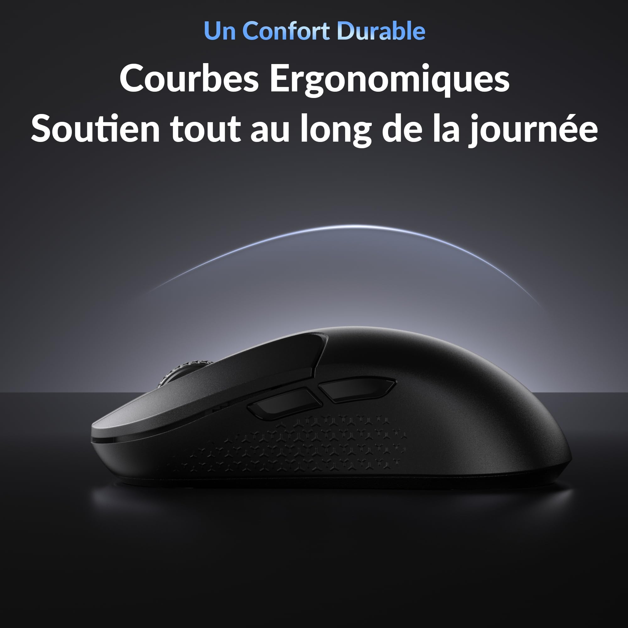 Keychron M3 Mini 8K Souris Gaming, 2,4 GHz/Bluetooth 5,3/Filaire, 55g Ultra-légère, 8000 Hz, Capteur PixArt 3950, Programmable avec Launcher, 30 000 DPI/750 IPS, pour Windows, Mac et Linux - Noir