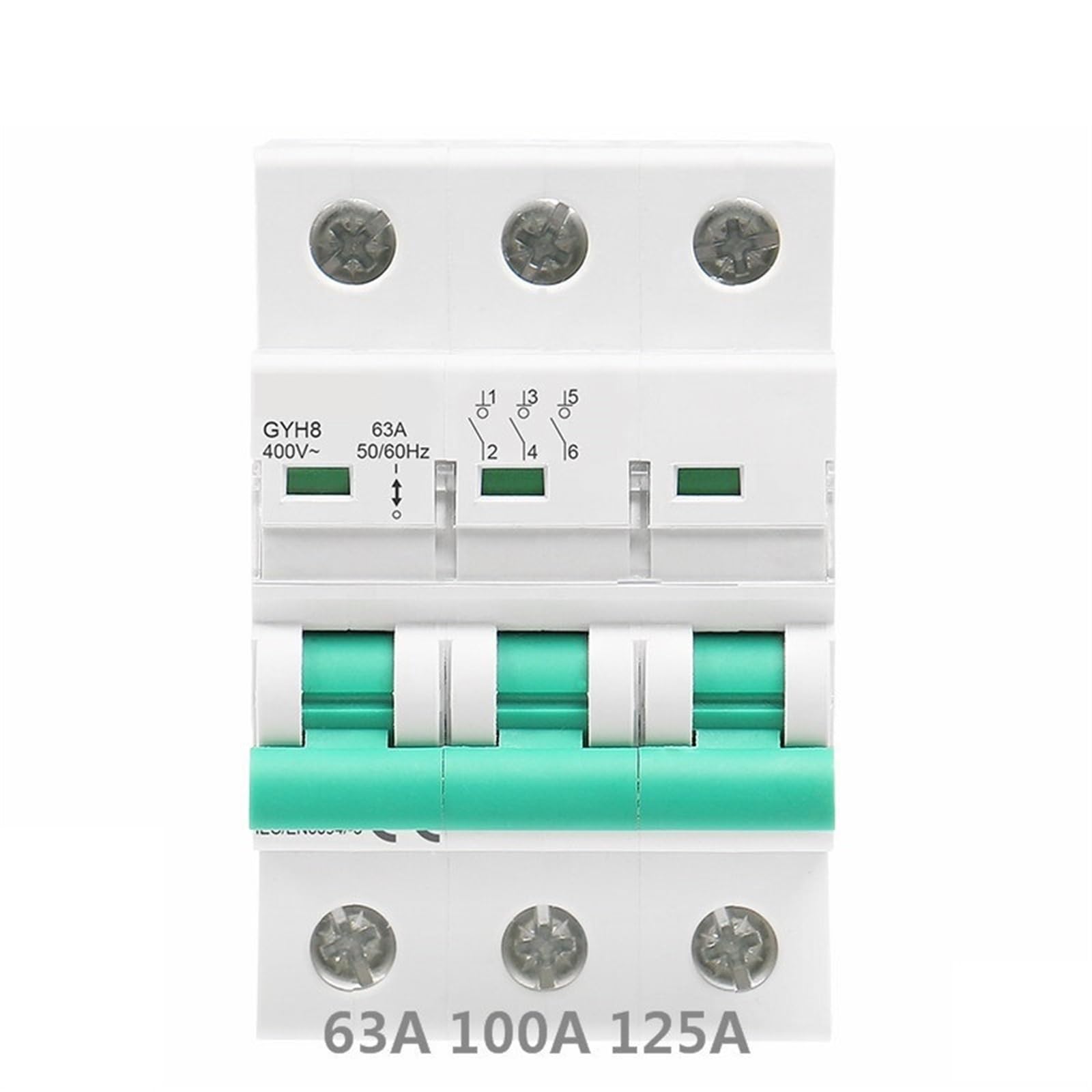 Interruttore Principale Trifase GYH8 125A Interruttore di Isolamento 400V 1 Pezzo