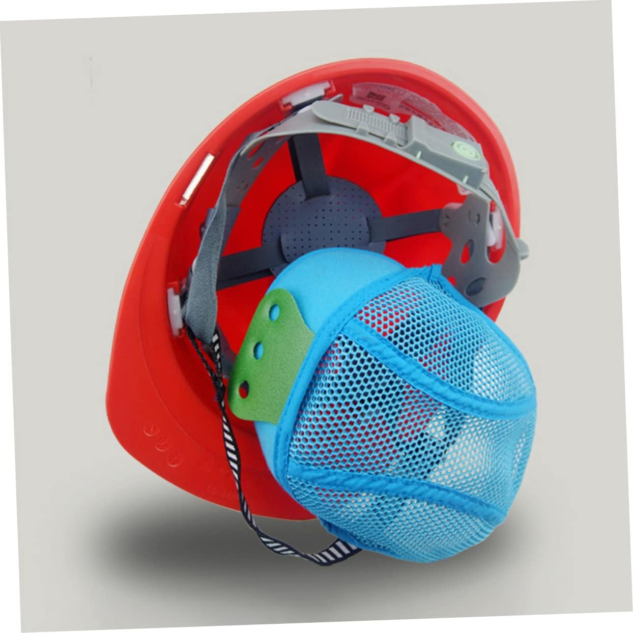 Homoyoyo 2Pack Hard Hat Cap Insert Liner Blue Sweatband Helmets Cooling Pad Hard Hat Liner,Cooling Pad–Reusable Washable Helmet Sweatband Accessories Sweat Bands for Men Cool Ventilation 7x7x0.4 Inch