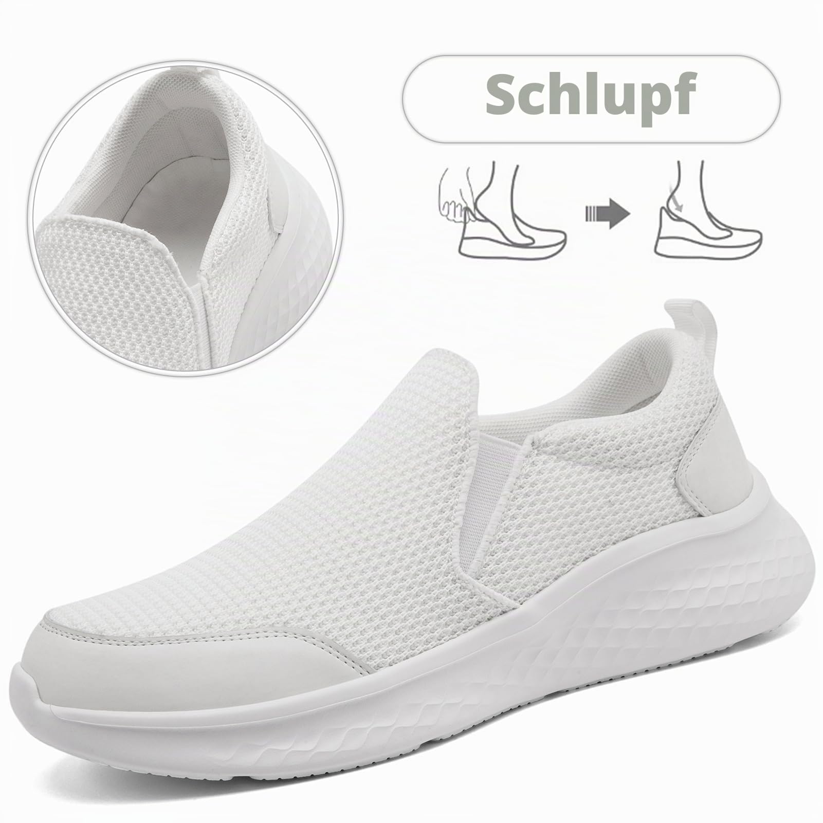 Sneaker Herren Mokassins Schuhe Sportschuhe Laufschuhe Turnschuhe Bootsschuhe Hallenschuhe Loafer Joggingschuhe Walking Atmungsaktiv Freizeitschuhe