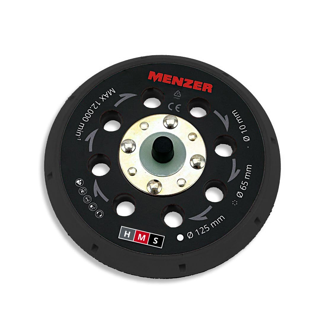 MENZER Plateau de Ponçage à Perforations Multiples 125 mm Soft