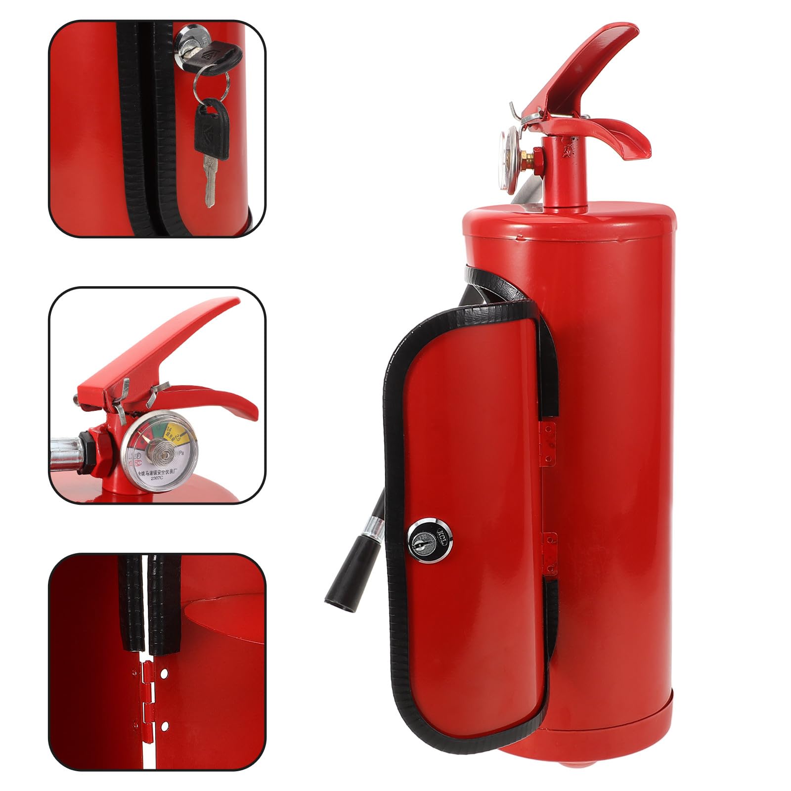 Generisch Feuerlöscher Minibar als Flaschenorganizer aus Robustem Metall Stilvolle Aufbewahrung für Wein und Spirituosen Geeignet für Feuerwehrleute und Sammler