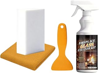 Glass Cleaner, Heavy-Duty Cleaning Agent, 150ml Creosote Removal Spray for Steel Grates, Screens, Brick, Tile, Marble, Stone, Kitchen, Outdoor