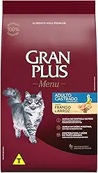 Granplus Ração Para Gatos Castrados Gran Plus Frango E Arroz 10 1Kg