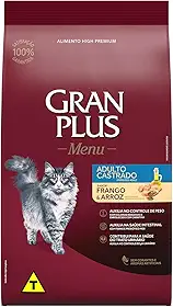 Granplus Ração Para Gatos Castrados Gran Plus Frango E Arroz 10 1Kg