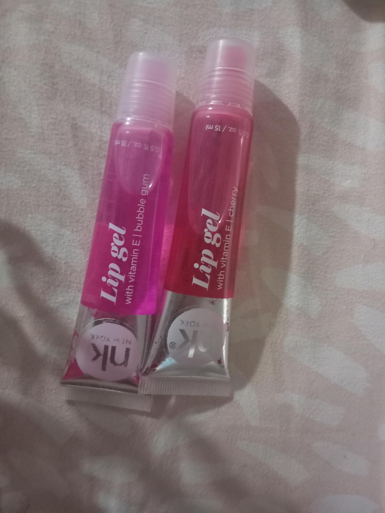 NICKA K NEW YORK VARIETY SET OF 5 NK Hydrating Lip Gel - Vitamin E (Clear, Rosehip Oil, Bubble Gum, Cherry, Strawberry)
